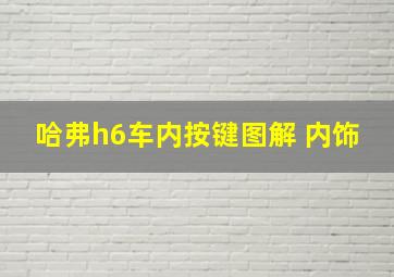 哈弗h6车内按键图解 内饰